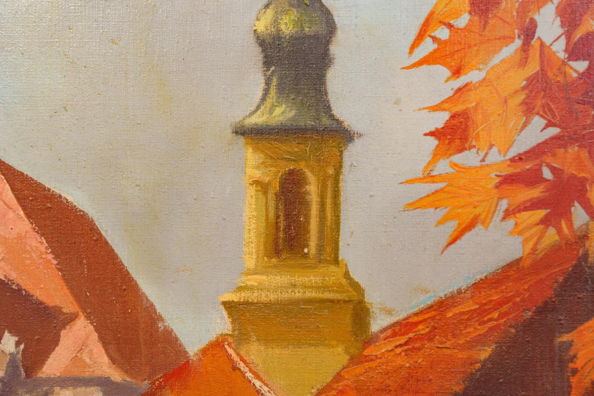 Ismeretlen 20. századi magyar festő: Budavári utca részlet - Image 3