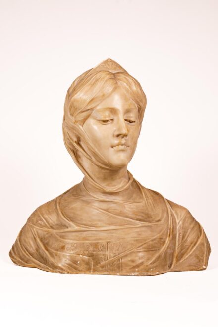 Antonio Frilli (1860–1920) után: Női neoreneszánsz mellszobor