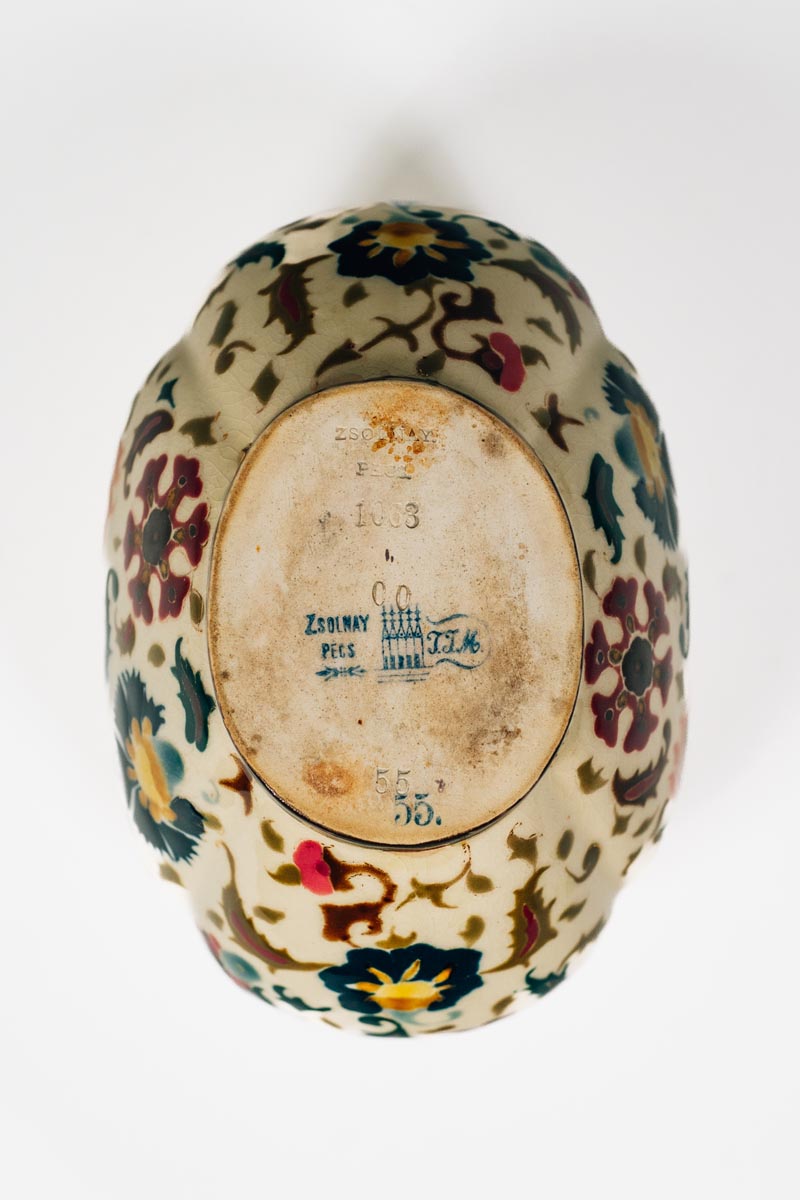 Zsolnay - Virágdíszes kaspó - Image 2