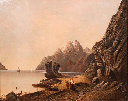 Carl Kaufmann (1843-1905): Sziklás tengerpart