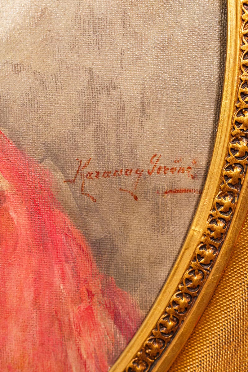 Anonimusz: Ibolyacsokros hölgy - Portréja a Szalonban - Image 2