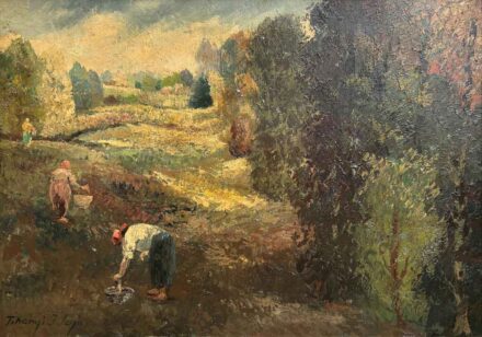Tihanyi János Lajos (1885–1938): Betakarítás a mezőn