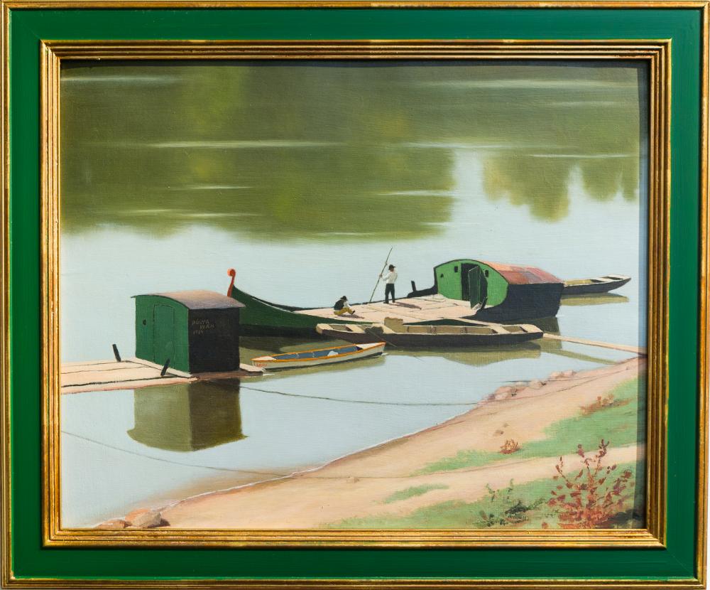 Pólya Iván (1889-1939): Bárkák a Tiszán.