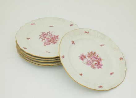 Herend Bouquet Tulip mintás lapos tányér (6 db)