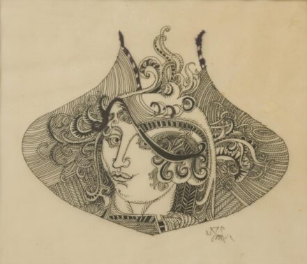 Szász Endre (1926-2003): Hollóházi váza dekorációs terve.