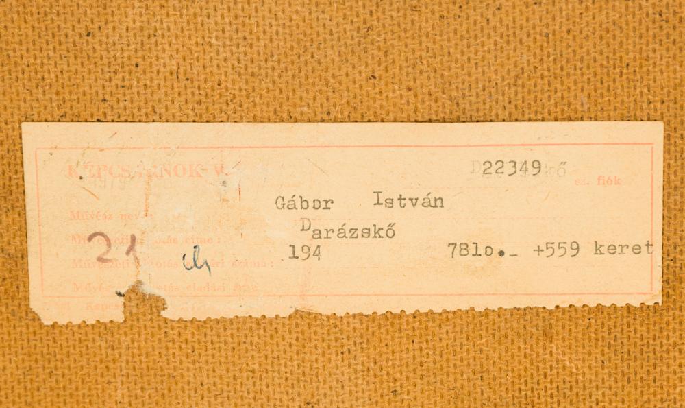 Gábor István (1944-): Darázskő. - Image 3