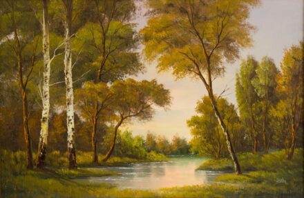 Bartha Tibor (?-): Vízparti táj.