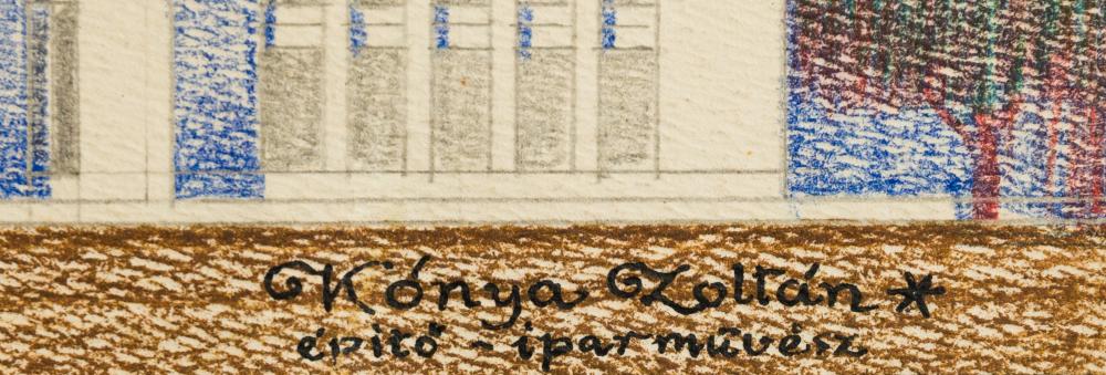 Kónya Zoltán (1891-): M.R.T. építkezés 1931 (terv vázlat). - Image 2