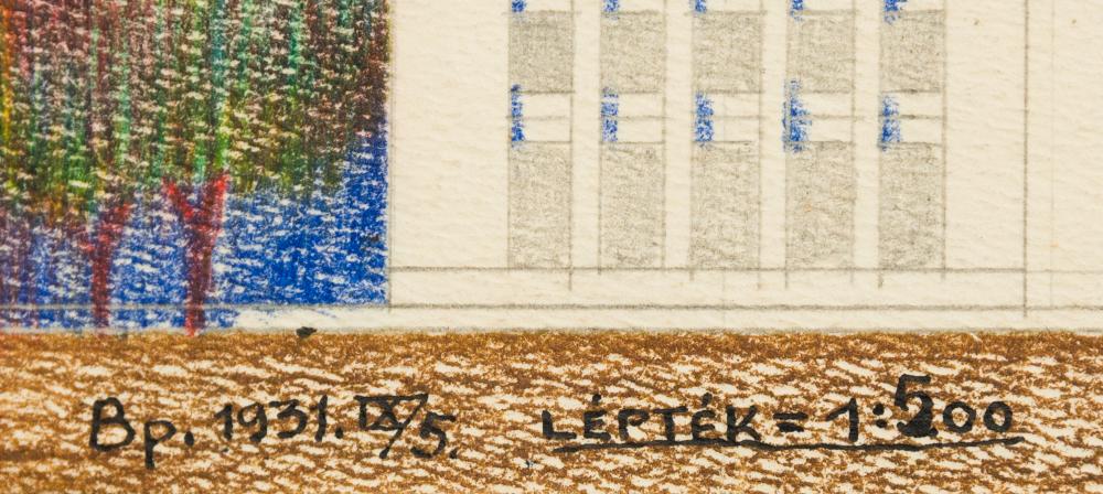 Kónya Zoltán (1891-): M.R.T. építkezés 1931 (terv vázlat). - Image 3