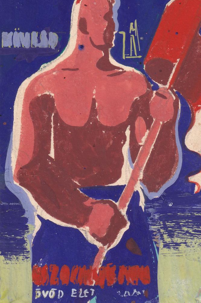 Bedő István (?-?): Feltehetően a MSzDP meg nem valósult plakátterve.