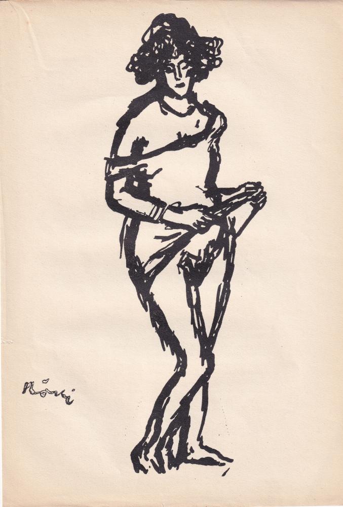 Rippl-Rónai József (1861-1927): Hálóinges akt.