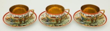 Ismeretlen márkajelzéssel 3 db teáscsésze.