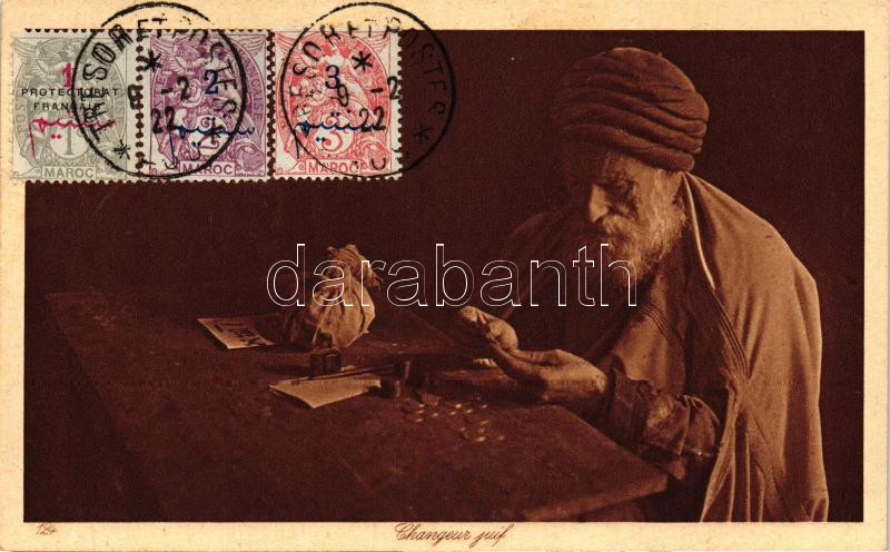 Changeur juif / Jewish money changer, Morocco; Judaica