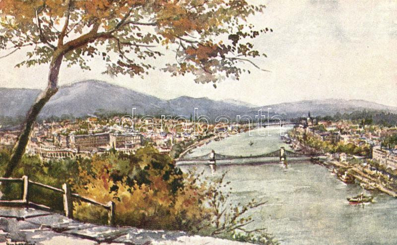 Budapest, kilátás a Gellérthegyről s: Gerhardt Antalné
