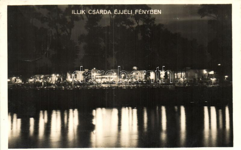 Budapest IV. Népsziget, Illik halászcsárda éjjel