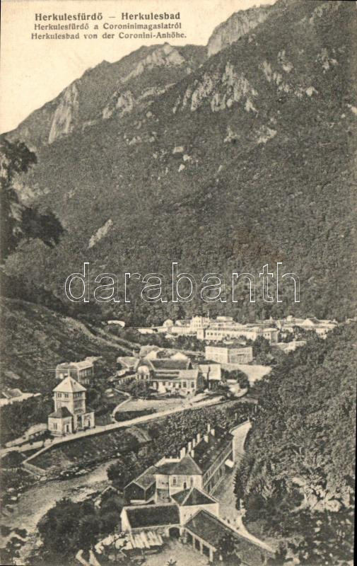 Herkulesfürdő, Baile Herculane; a Coronini magaslatról