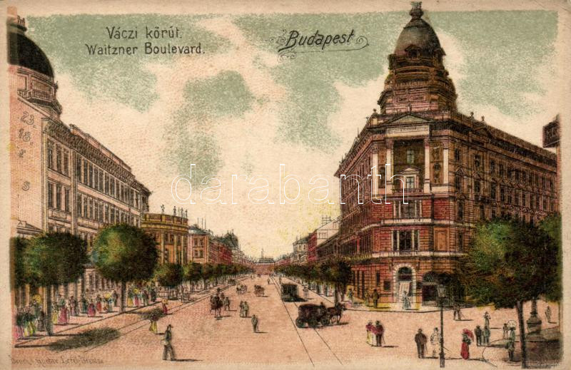 Budapest V. Váci körút, litho (EK)