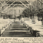 Királyhida, Bruckneudorf; Brucker Lager, Inneres einer Mannschaftsbaracke. Verlag von Alex J. Klein / military barracks, dormitory interior