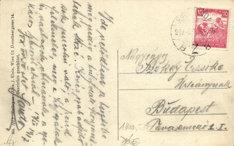 Királyhida, Bruckneudorf; Brucker Lager, Inneres einer Mannschaftsbaracke. Verlag von Alex J. Klein / military barracks, dormitory interior - Image 2