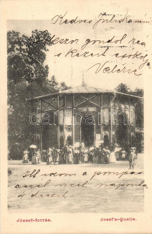 1903 Buziásfürdő, Baile Buzias; József forrás / fountain