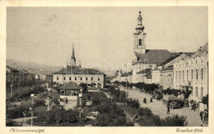 Máramarossziget, Sighetu Marmatiei; Erzsébet főtér, teherautó / square, truck