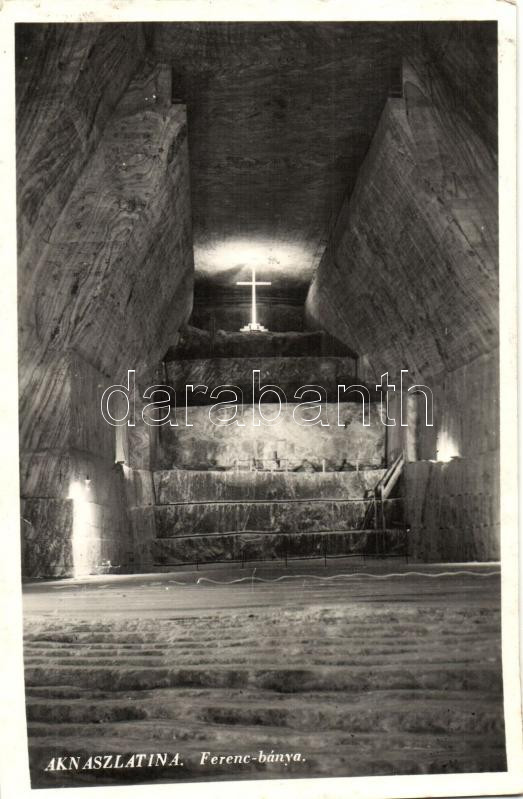 Aknaszlatina, Solotvyno; Ferenc-bánya, belső, Oldalkamra és oltár / mine, interior, altar