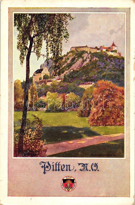 Pitten, Deutscher Schulverein Karte No. 582, German art postcard, s: Rud. Schmidt (EK)