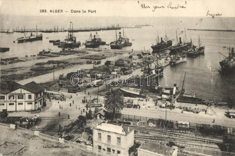 Algiers, Alger; 'Dans le Port' / the port, ships