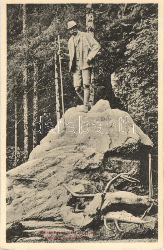 Bad Ischl, Kaiser Franz Josef als Jäger / Franz Joseph's statue in hunting oufit