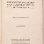 Zeitschrift des Deutschen und Österreichisen Alpenverein. München, 1909 Képekkel illusztrált kiadvány. Az egyik térkép hiányzik. Kissé hibás egészvászon kötésben. - Image 2