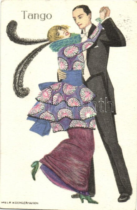 'Tango' / dancing couple, B.K.W.I. No. 843-2, s: Mela Koehler