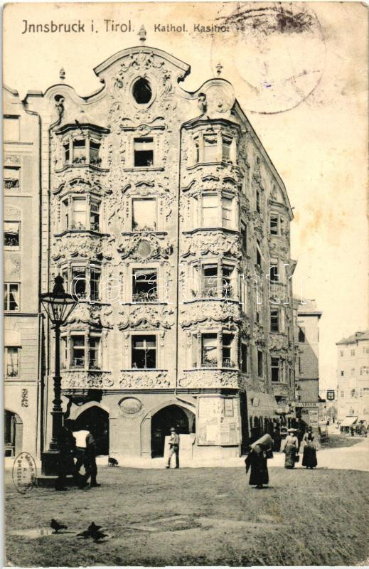 Innsbruck, Kathol. Kasino / Catholic casino, shop of Adler