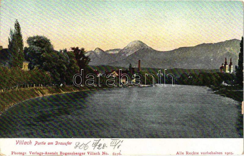 Villach, Partie am Drauufer / view detail (EK)