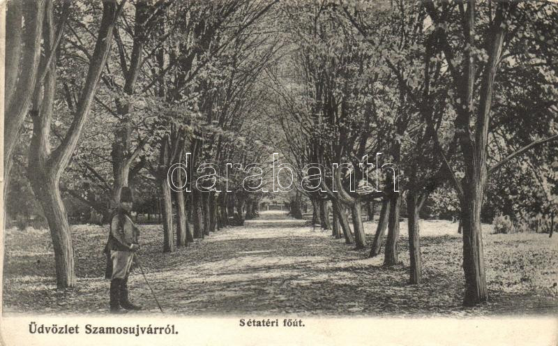 Szamosújvár, Gherla; Sétatéri főút, kiadja Todorán Endre / promenade