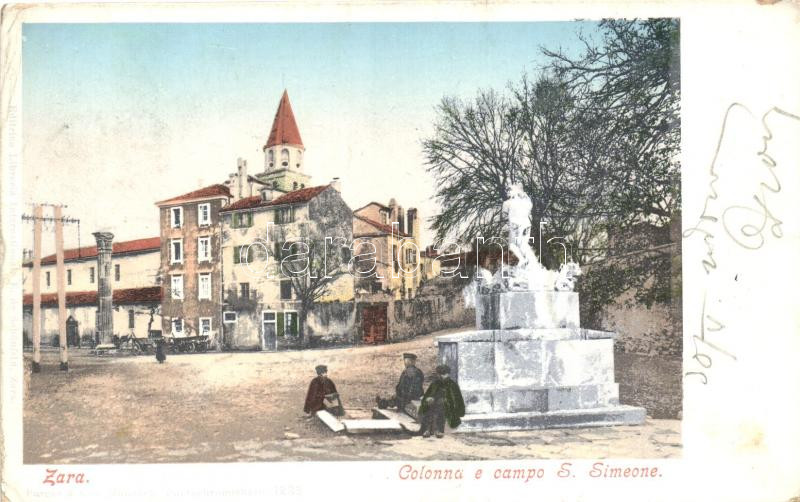 Zadar, Zara; Colonna e campo S. Simeone (EK)