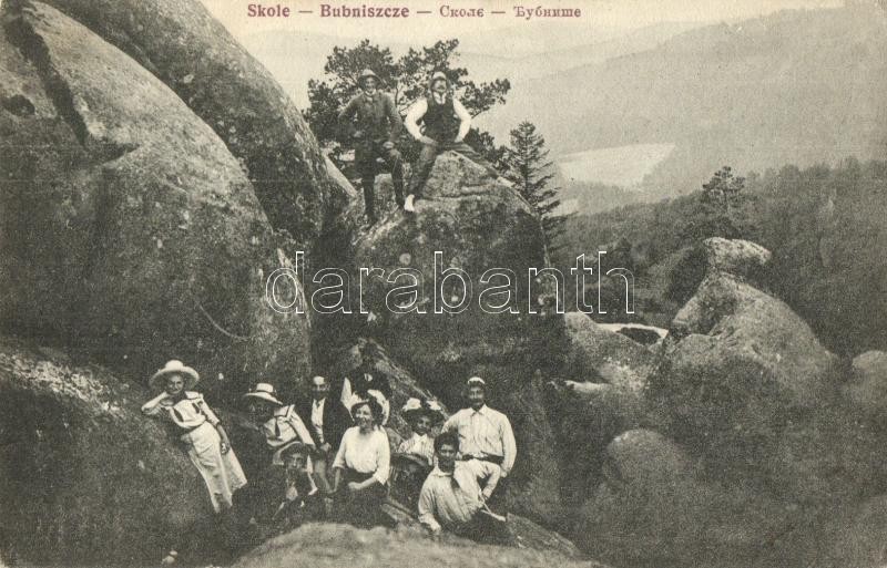 Skole-Bubniszcze, Bubnyshche; hikers group picture in the mountains (EK)