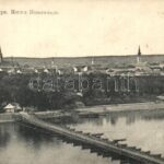 Újvidék, Novi Sad; látkép, pontonhíd (hajóhíd). W. L. Bp. 6368. / general view, pontoon bridge (EK)