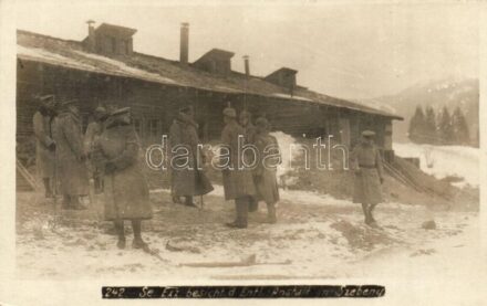 Szebény (Baranya), Paul von Hindenburg látogatása a parancsnokságon / Se. Exz. besicht d. Entl.-Anstalt / Paul von Hindenburg visiting the Hungarian military camp. photo (non PC)