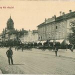 Arad, Andrássy tér, Reinhart Fülöp bútorgyára. W. L. (?) 912. / square, furniture store