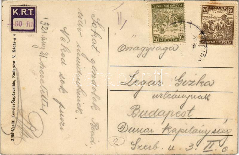1921 Füzesabony, Honvéd sír urakkal - Image 2