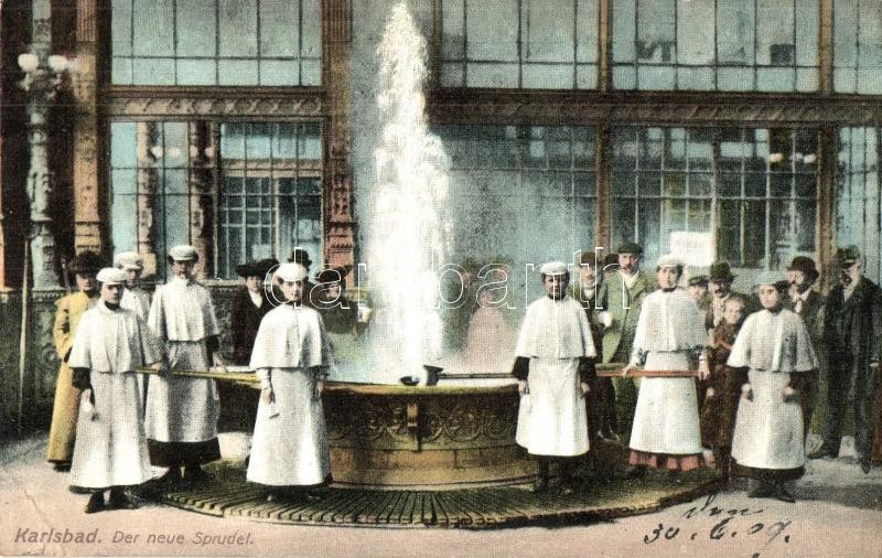 Karlovy Vary, Karlsbad; Der neue Sprudel / fountain interior (EK)