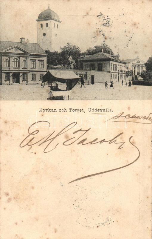 1900 Uddevalla, Kyrkan och Torget, / street tower (fl)