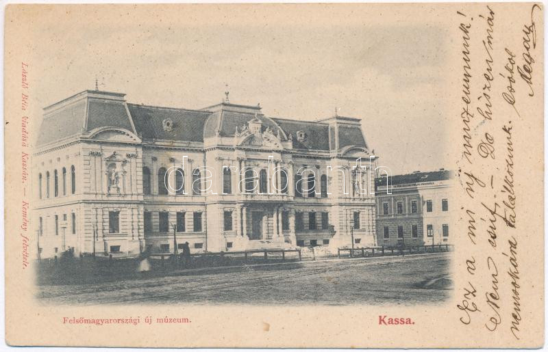 Kassa, Felsőmagyarországi új múzeum, László Béla kiadása / museum