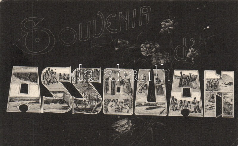 Aswan, Assouan; Initials, Art Nouveau (EK)