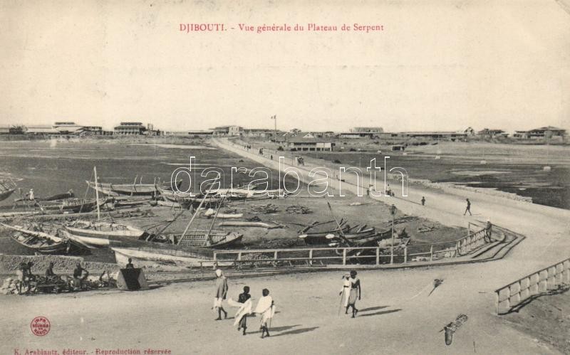 Djibouti, Vue generale du Plateau de Serpent / port