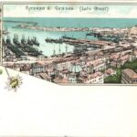 Genova, Genoa; Riccordo di Lato Ovest. Floral litho
