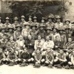 1928-29 Makói cserkészcsapat / Hungarian scout group. photo (szakadás / tear)