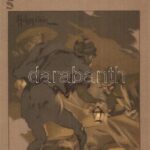 Iris / Japanese geisha, opera. German Art Nouveau postcard. Officine G. Ricordi & C. 022. litho s: Adolfo Hohenstein
