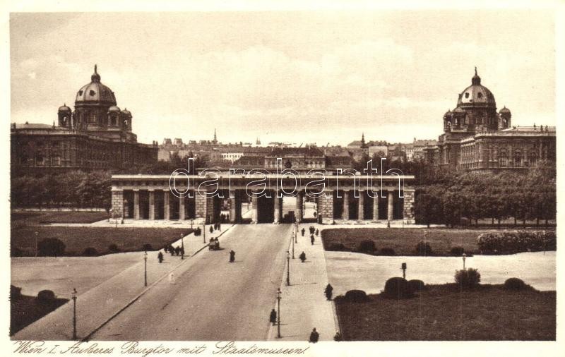 Vienna, Wien I. Äusseres Burgtor mit Staatsmuseen / castle gate, museum (EK)