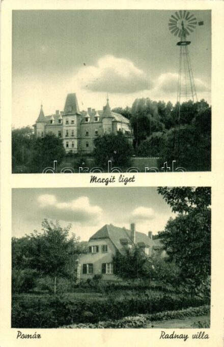 Pomáz, Margitligeti kastély (Csobánka), szélmotor, Radnay villa